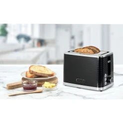 Smith & Nobel 2 Slice Ripple Toaster With Chrome Trim IA4413