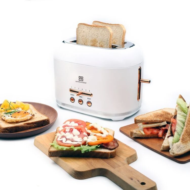 Smith & Nobel 2 Slice Toaster White And Rose Gold SNRGT25B 4 Smith & Nobel 2 Slice Toaster White And Rose Gold SNRGT25B - Image 4