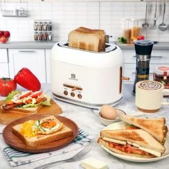 Smith & Nobel 2 Slice Toaster White And Rose Gold SNRGT25B 7 Smith & Nobel 2 Slice Toaster White And Rose Gold SNRGT25B -Breville Store BP635989 nc 4