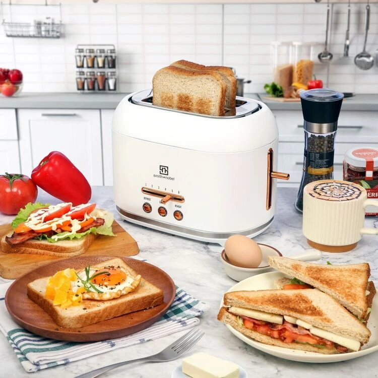 Smith & Nobel 2 Slice Toaster White And Rose Gold SNRGT25B 3 Smith & Nobel 2 Slice Toaster White And Rose Gold SNRGT25B - Image 3