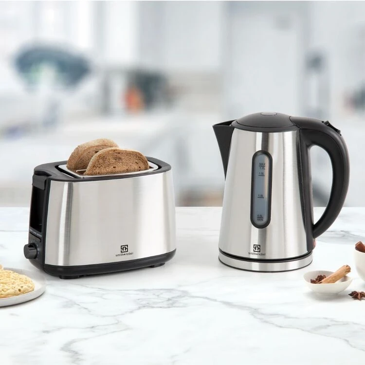Smith & Nobel Stainless Steel Toaster & Kettle Pack 1 Smith & Nobel Stainless Steel Toaster & Kettle Pack
