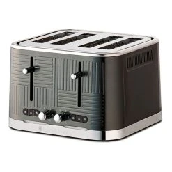 Russell Hobbs Geo Steel Toaster 4 Slice Black
