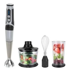 Smith & Nobel Cordless Stick Blender Set Silver And Black SNHBC-S