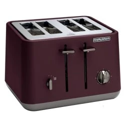 Morphy Richards Aspect Black Chrome 4 Slice Toaster Maroon 240027 -Breville Store SP 626543 2
