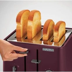 Morphy Richards Aspect Black Chrome 4 Slice Toaster Maroon 240027 -Breville Store SP 626543 3