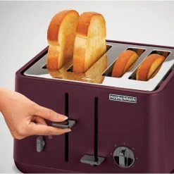 Morphy Richards Aspect Black Chrome 4 Slice Toaster Maroon 240027 -Breville Store SP 626543 4