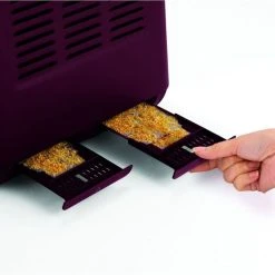 Morphy Richards Aspect Black Chrome 4 Slice Toaster Maroon 240027 -Breville Store SP 626543 6