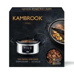 Kambrook Slow Cooker Temp Control 5.5L KSC655BSS